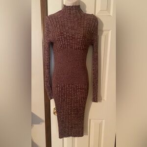 Moda International Burgundy Knit Sweater Dress